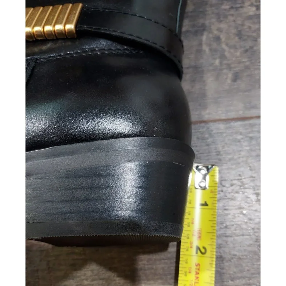 Vince Camuto Melise Extra Wide Calf Black Leather Knee High Boots Size 6.5 W NWT - Picture 4 of 9